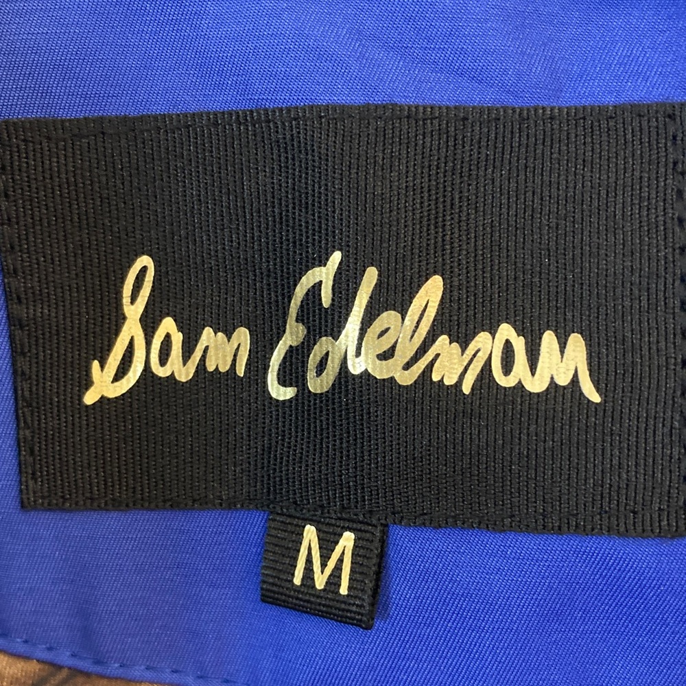 Sam Edelman Royal Blue Trench Coat with Studded Collar - Picture 2 of 13